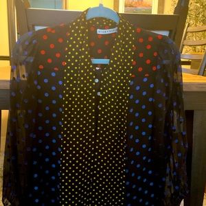 Alice + Olivia Jeannie Polka Dot Blouse